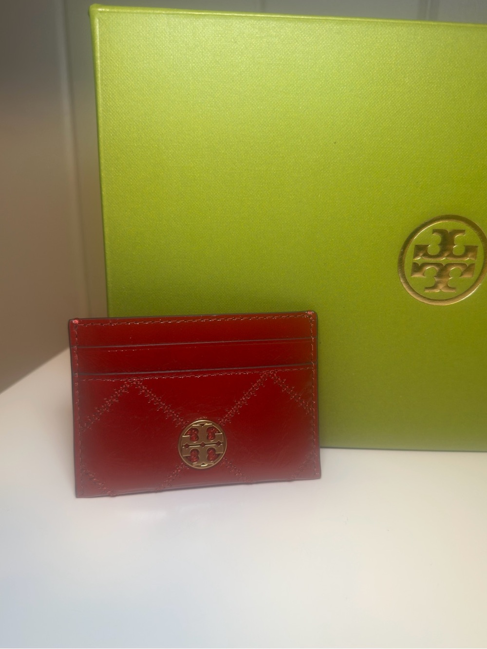 Tory Burch Red Willa Card Holder